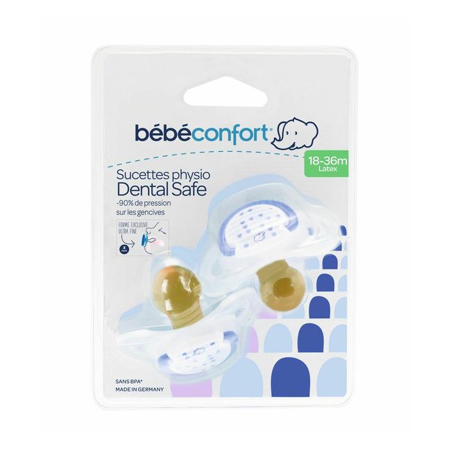 Bebe Confort Set Suzete Latex DENTAL SAFE 18-36 luni