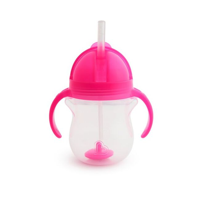 Munchkin Cana Any Angle, Click Lock, Cu Pai Flexibil Si Manere, 207ml, 6L+ PINK