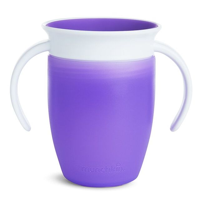 Munchkin Cana Miracle 360, Cu Manere, 207ml, 6L+ PURPLE