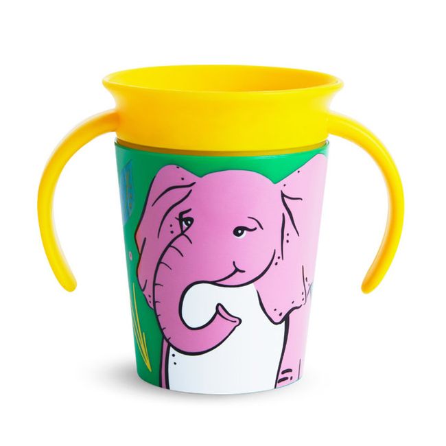 Munchkin Cana Miracle 360, Cu Manere, WildLove, 177ml, 6L+ ELEPHANT