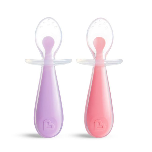 Munchkin Lingurite Pentru Bebelusi, Gentle Scoop, Set 2 Buc., 6L+ PINK/PURPLE