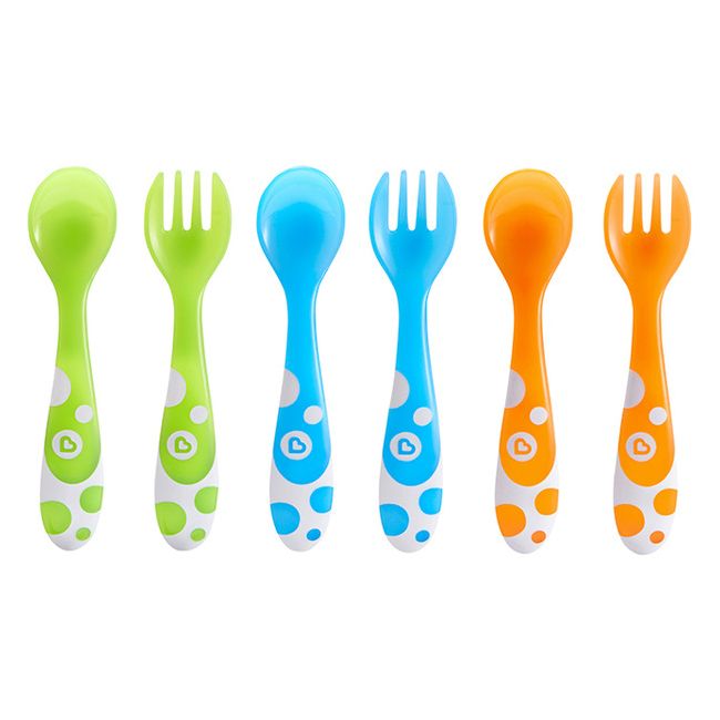 Munchkin Set Furculita Si Lingurita Pentru Copii, Multi, Set 6 Buc., 12L+