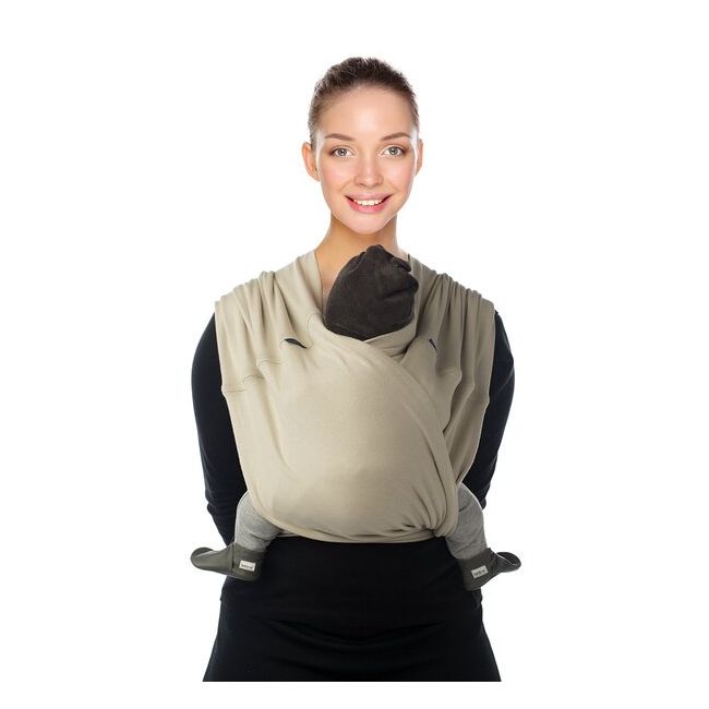 Sistem De Purtare Wrap Elastic Babylonia Tri-Cotti, 3.5kg-15kg, M. CREAM