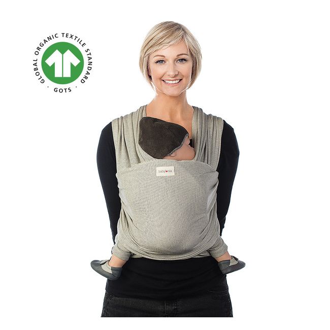 Sistem De Purtare Wrap Elastic Babylonia Tricot Slen Design, 3.5kg-15kg. WHITE STIPPLE