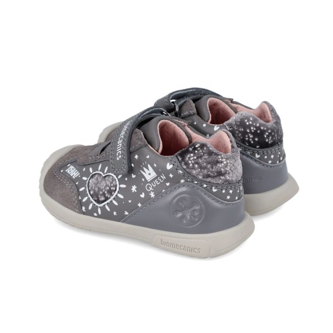 Adidasi Primii Pasi pentru Copii Biomecanics 241109, gri (Marime: 19 (11,6-12,1 cm)) JEM241109-B-19