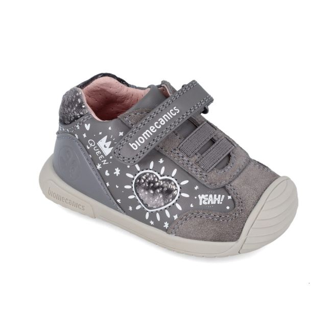 Adidasi Primii Pasi pentru Copii Biomecanics 241109, gri (Marime: 22 (13,5-14,1 cm)) JEM241109-B-22