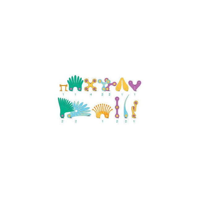 Clixo® joc magnetic de construit - pasari tropicale (22 piese)