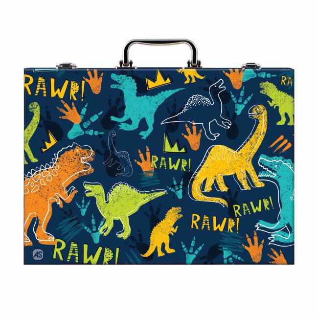 HAPPI HOBBI ART CASE SET DE DESEN DELUXE CU 100 DE ACCESORII DINOZAUR VIV1038-82059