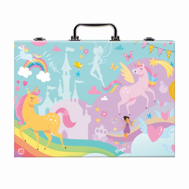HAPPI HOBBI ART CASE SET DE DESEN DELUXE CU 100 DE ACCESORII UNICORN VIV1038-82058
