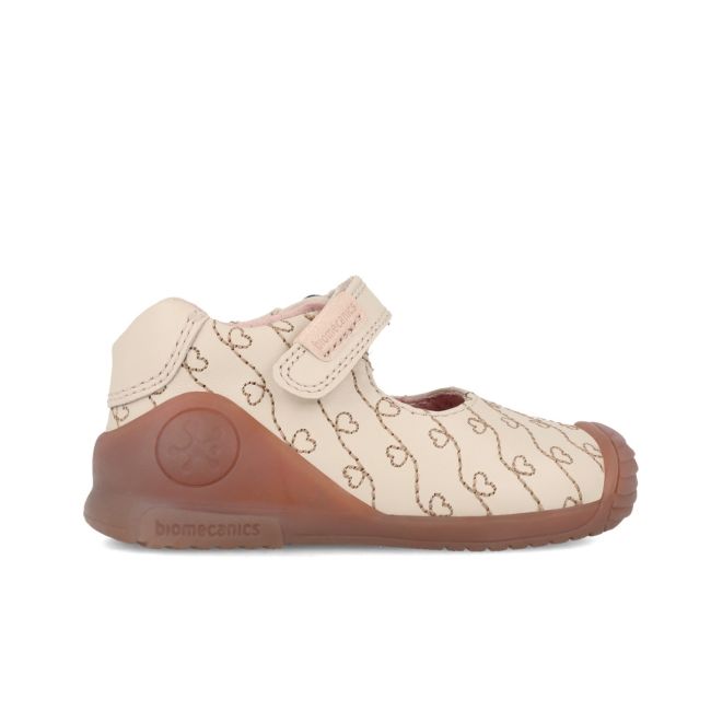 Pantofiori Primii Pasi pentru fetite Biomecanics 241100, latte (Marime: 22 (13,5-14,1 cm)) JEM241100-B-22