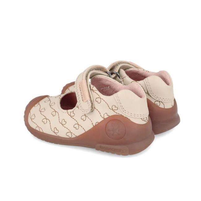 Pantofiori Primii Pasi pentru fetite Biomecanics 241100, latte (Marime: 22 (13,5-14,1 cm)) JEM241100-B-22