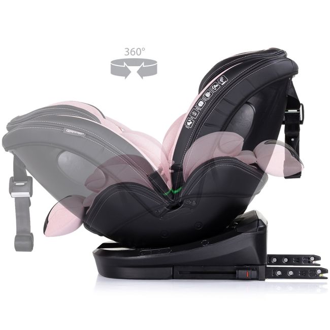 Scaun auto chipolino hypnotic i-size 40-150 cm cu sistem isofix si sezut rotativ pink marshmallow hubstkhyp0256pm