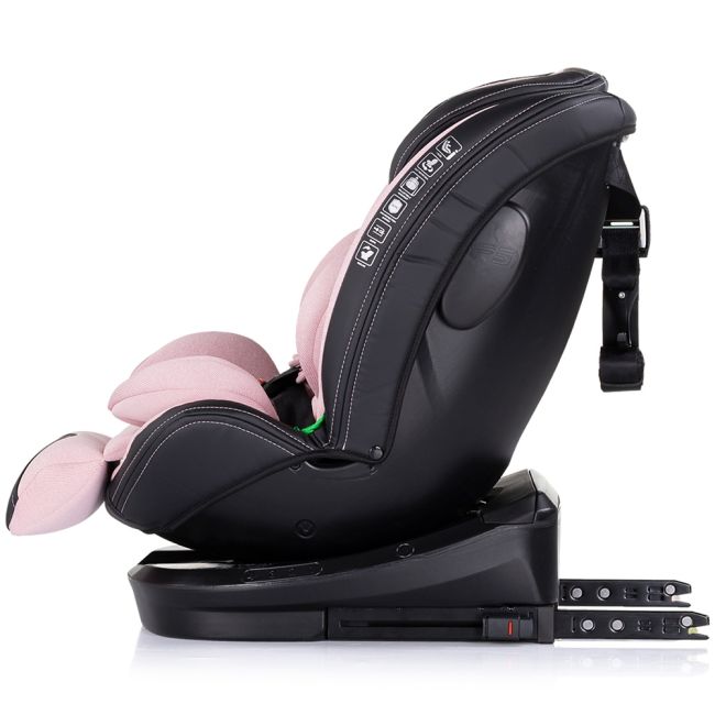 Scaun auto chipolino hypnotic i-size 40-150 cm cu sistem isofix si sezut rotativ pink marshmallow hubstkhyp0256pm