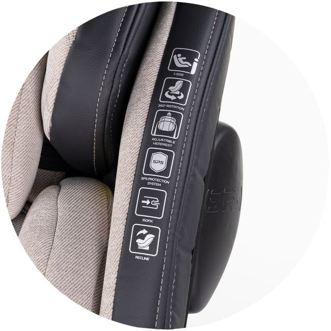 Scaun auto chipolino hypnotic i-size 40-150 cm cu sistem isofix si sezut rotativ tiramisu hubstkhyp0251tr
