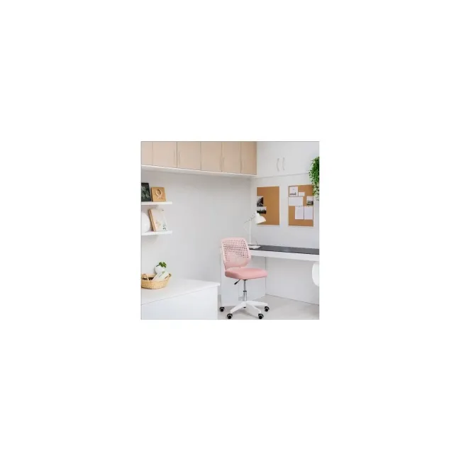 Scaun birou copii OFF329, stofa, baza polipropilena, inaltime reglabila, 80 kg DRM10579