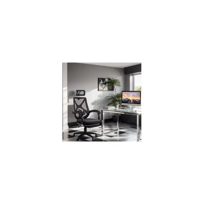 Scaun birou mesh off636, ergonomic, suport lombar, tetiera reglabila, mecanism asincron,100 kg drm10575