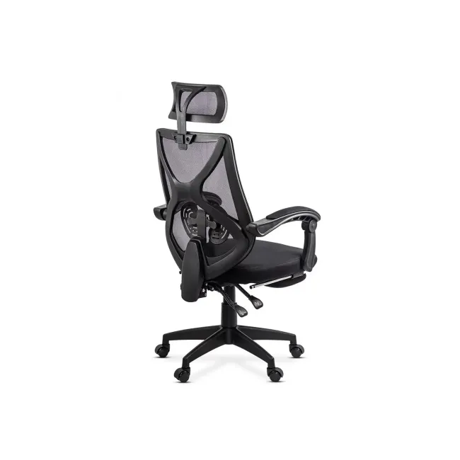 Scaun birou mesh OFF636, ergonomic, suport lombar, tetiera reglabila, mecanism asincron,100 kg DRM10575