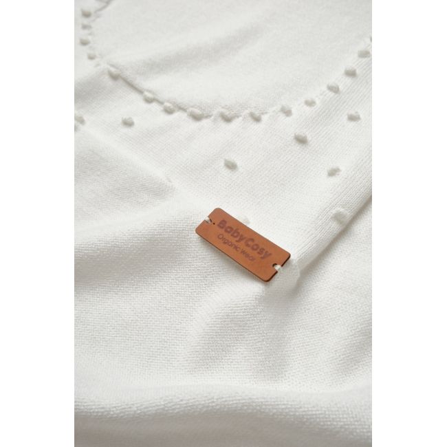 Paturica cu ursulet pentru nou nascut, 100% bumbac organic, TeddyBear, BabyCosy, ecru JEMBC-CSY8131