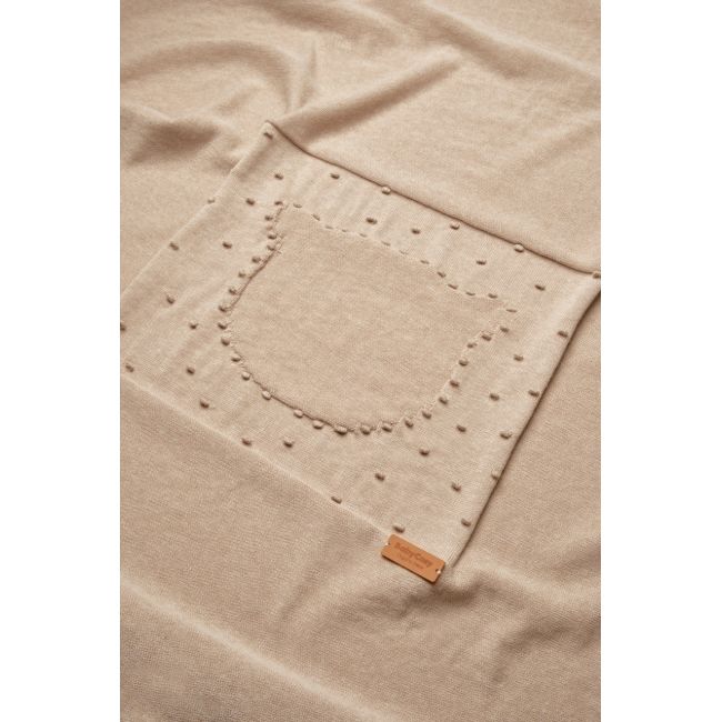 Paturica cu ursulet pentru nou nascut, 100% bumbac organic, TeddyBear, BabyCosy, maro JEMBC-CSY8132