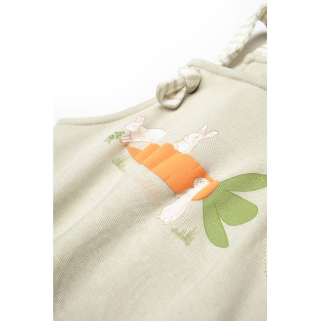 Salopeta cu bretele Rabbit, BabyCosy, 100% bumbac organic (Marime: 6-9 luni) JEMBC-CSY2019-6