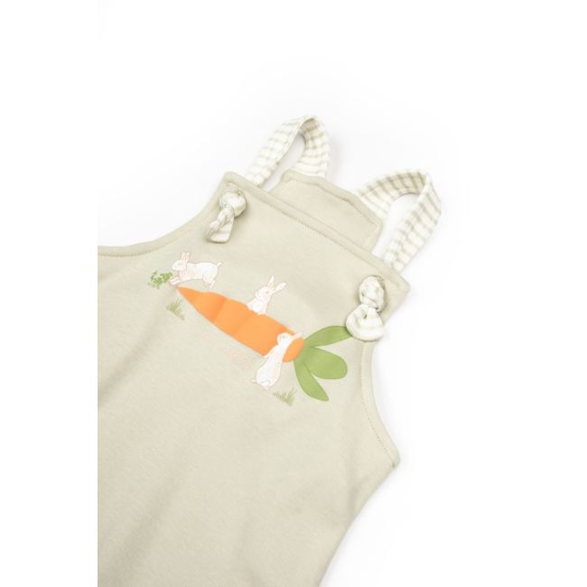 Salopeta cu bretele Rabbit, BabyCosy, 100% bumbac organic (Marime: 6-9 luni) JEMBC-CSY2019-6
