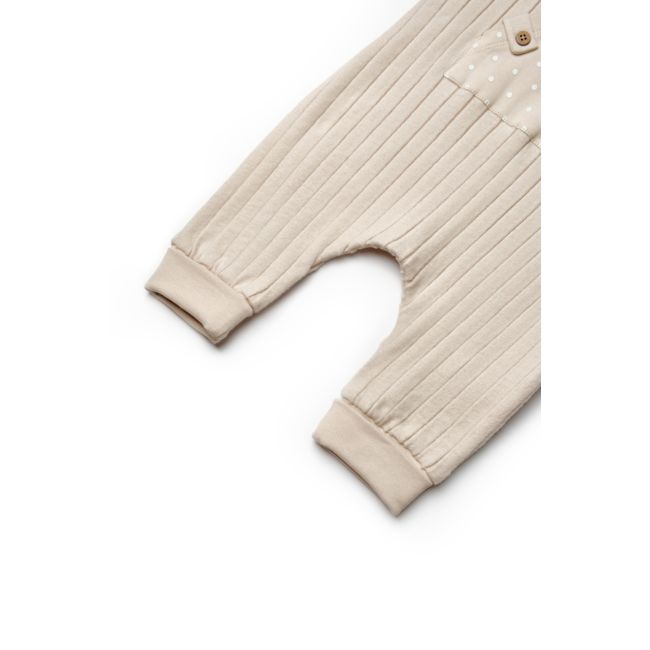Salopeta cu bretele TeddyBear, BabyCosy, 100% bumbac organic (Marime: 3-6 Luni) JEMBC-CSY8114-3