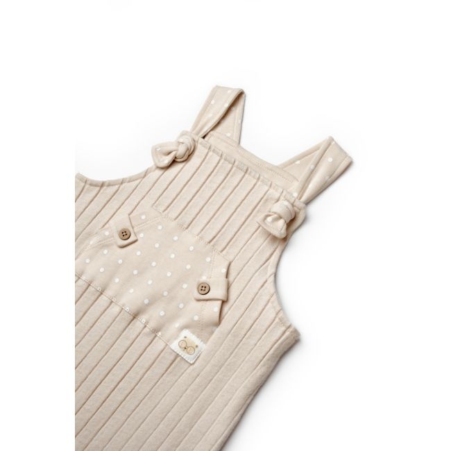 Salopeta cu bretele TeddyBear, BabyCosy, 100% bumbac organic (Marime: 9-12 luni) JEMBC-CSY8114-9