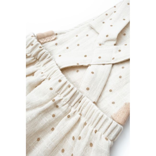 Salopeta cu palariuta TeddyBear, BabyCosy, 100% bumbac organic (Marime: 9-12 luni) JEMBC-CSYM7106-9