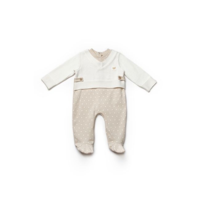 Salopeta eleganta TeddyBear, BabyCosy, 100% bumbac organic (Marime: 3-6 Luni) JEMBC-CSY8106-3