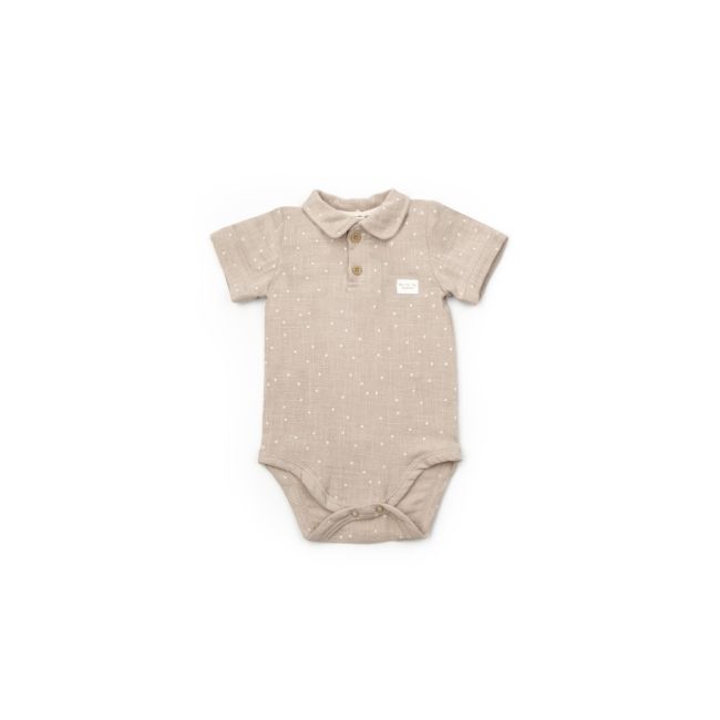 Set 2 body-uri cu guler TeddyBear, BabyCosy, 100% bumbac (Marime: 3-6 Luni) JEMBC-CSYM7100-3