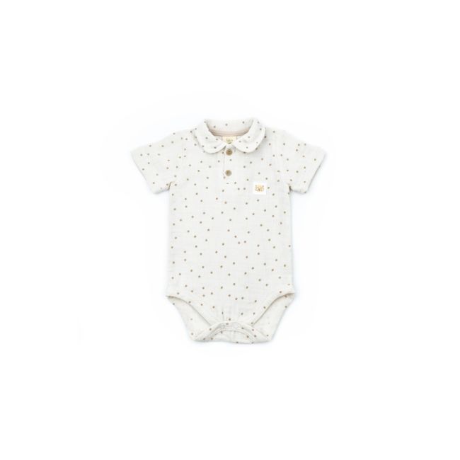 Set 2 body-uri cu guler TeddyBear, BabyCosy, 100% bumbac (Marime: 3-6 Luni) JEMBC-CSYM7100-3