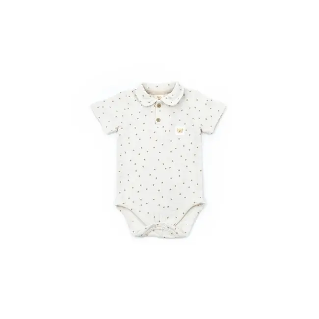 Set 2 body-uri cu guler TeddyBear, BabyCosy, 100% bumbac (Marime: 6-9 luni) JEMBC-CSYM7100-6
