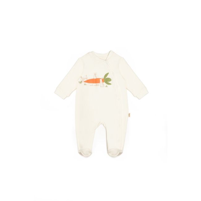 Set 2 salopete Rabbit, 100%bumbac organic, BabyCosy (Marime: 0-3 Luni) JEMBC-CSY5820-0