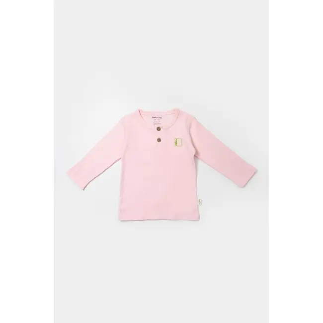 Set 3 piese:bluza, pantaloni si caciulita Bamboo, roz, BabyCosy, 50% bumbac+50%bambus (Marime: 18-24 Luni) JEMBC-CSYB9001-18