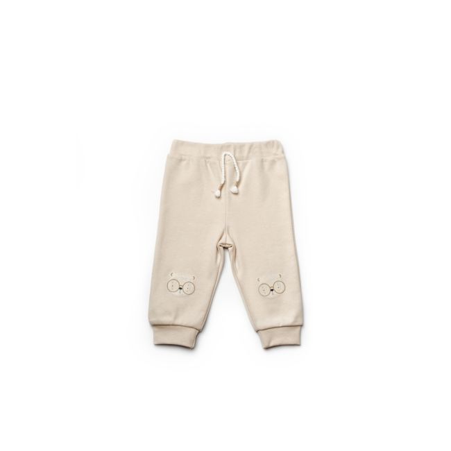 Set bluzita si pantaloni TeddyBear, 100%bumbac organic, BabyCosy (Marime: 12-18 Luni) JEMBC-CSY8112-12