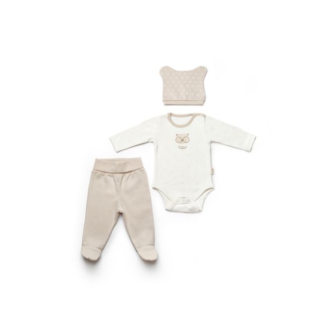 Set cadou nou nascut 5 piese, TeddyBear, BabyCosy, marime 0-3 luni JEMBC-CSY8134