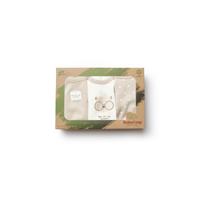 Set de 3 body TeddyBear, BabyCosy, 100% bumbac (Marime: 18-24 Luni) JEMBC-CSY8122-18