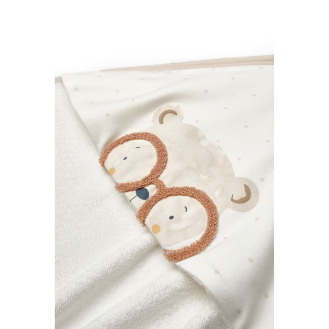 Set prosop cu manusa, 100% bumbac organic, TeddyBear, BabyCosy JEMBC-CSY8133