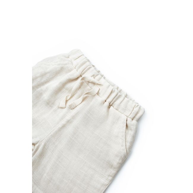 Set tricou maro cu pantaloni scurti TeddyBear, 100% bumbac organic, BabyCosy (Marime: 18-24 Luni) JEMBC-CSYM7103-18