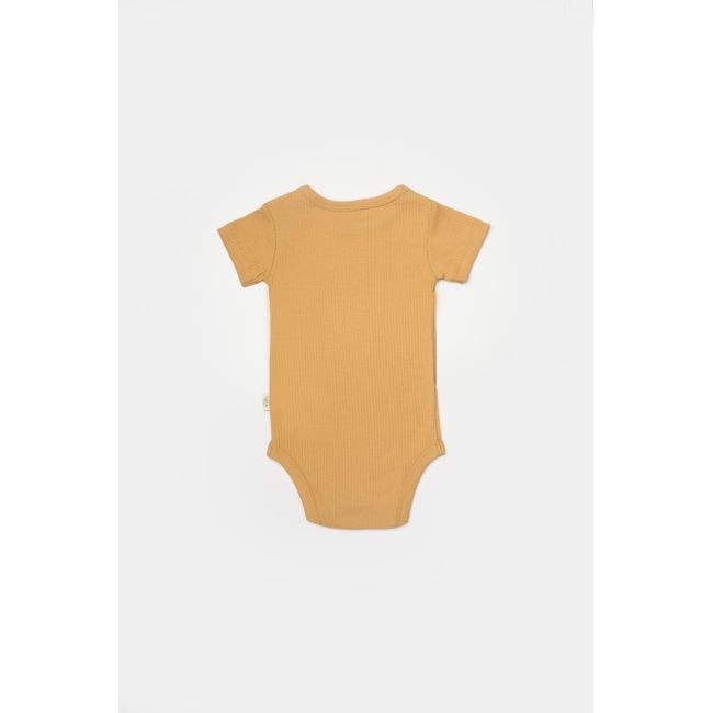 Set 2 body Bamboo, galben, BabyCosy, 50% bumbac+50%bambus (Marime: 12-18 Luni) JEMBC-CSYB9016-12
