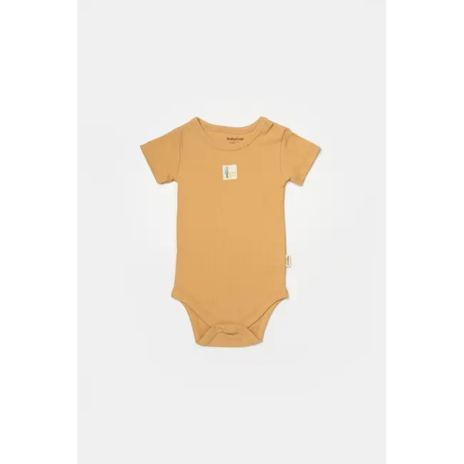 Set 2 body Bamboo, galben, BabyCosy, 50% bumbac+50%bambus (Marime: 6-9 luni) JEMBC-CSYB9016-6