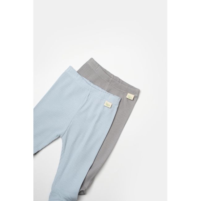 Set 2 pantaloni Bamboo, blue, BabyCosy, 50%bumbac+50% bambus (Marime: 0-3 Luni) JEMBC-CSYB9029-0