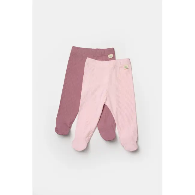 Set 2 pantaloni Bamboo, roz, BabyCosy, 50%bumbac+50% bambus (Marime: 3-6 Luni) JEMBC-CSYB9027-3