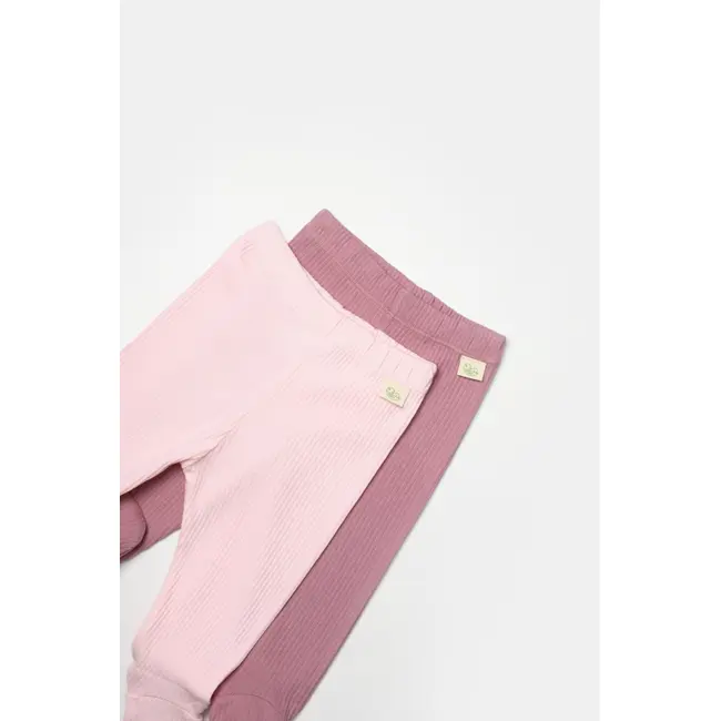 Set 2 pantaloni Bamboo, roz, BabyCosy, 50%bumbac+50% bambus (Marime: 3-6 Luni) JEMBC-CSYB9027-3
