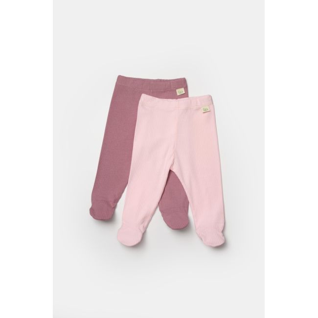 Set 2 pantaloni Bamboo, roz, BabyCosy, 50%bumbac+50% bambus (Marime: 6-9 luni) JEMBC-CSYB9027-6