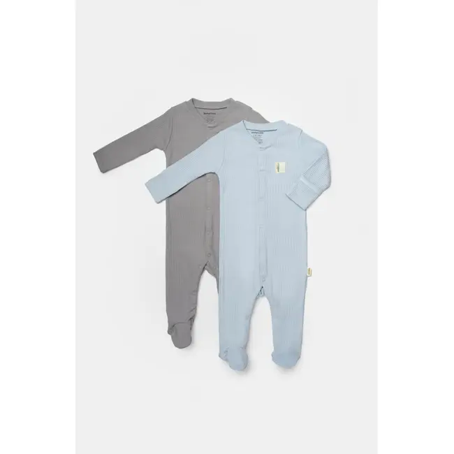 Set 2 salopete lungi Bamboo, blue, BabyCosy, 50%bumbac+50% bambus (Marime: 6-9 luni) JEMBC-CSYB9035-6