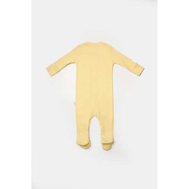 Set 2 salopete lungi Bamboo, galben, BabyCosy, 50%bumbac+50% bambus (Marime: 3-6 Luni) JEMBC-CSYB9034-3