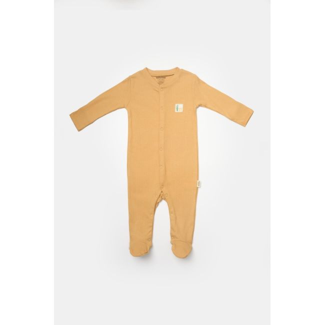 Set 2 salopete lungi Bamboo, galben, BabyCosy, 50%bumbac+50% bambus (Marime: 3-6 Luni) JEMBC-CSYB9034-3
