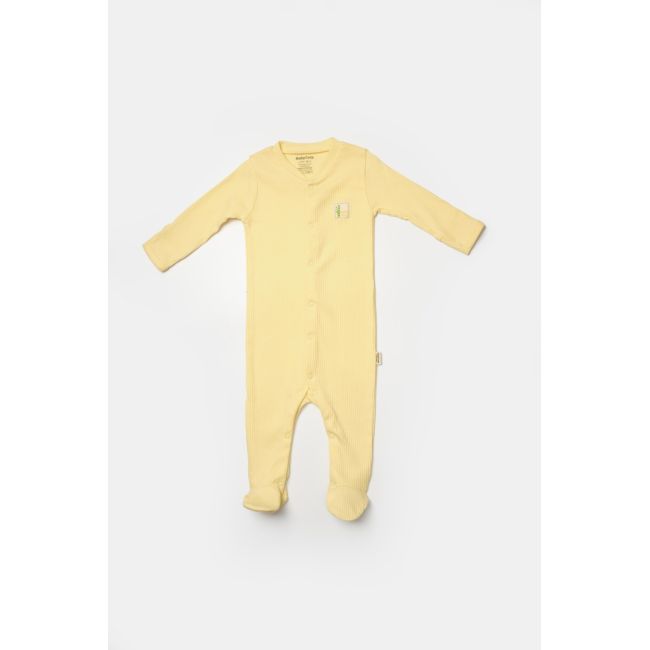 Set 2 salopete lungi Bamboo, galben, BabyCosy, 50%bumbac+50% bambus (Marime: 3-6 Luni) JEMBC-CSYB9034-3