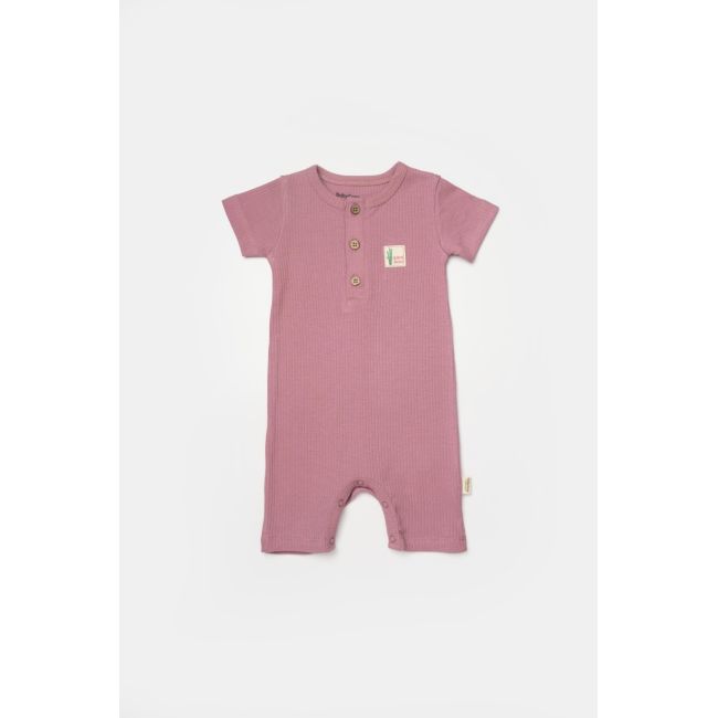 Set 2 salopete scurte Bamboo, roz, BabyCosy, 50%bumbac+50% bambus (Marime: 3-6 Luni) JEMBC-CSYB9036-3